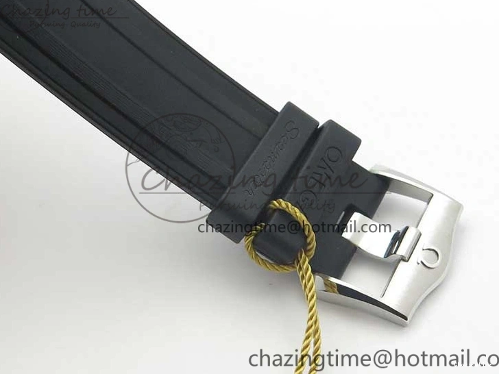 0218 Seasonal 2018 Seamaster Diver 300M SS YG VSF 1:1 Best Edition YG Bezel Black Dial on Black Rubber Strap A 7934